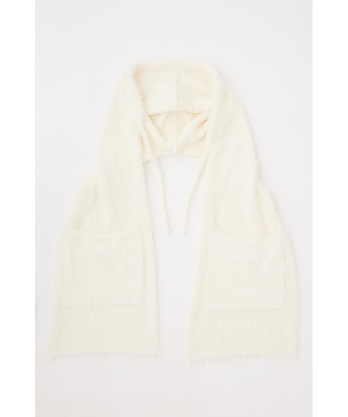 rienda（リエンダ）の「フード付きシャギーストール 秋服 冬服（ストール/ショール・レディース・グレー/ホワイト・FREE）」の12枚目の写真