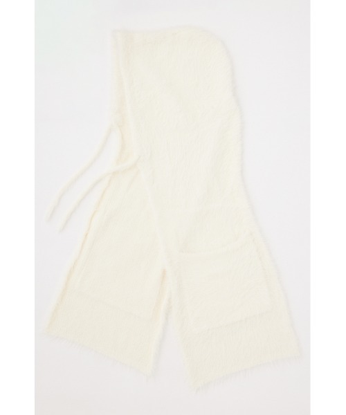 rienda（リエンダ）の「フード付きシャギーストール 秋服 冬服（ストール/ショール・レディース・グレー/ホワイト・FREE）」の13枚目の写真