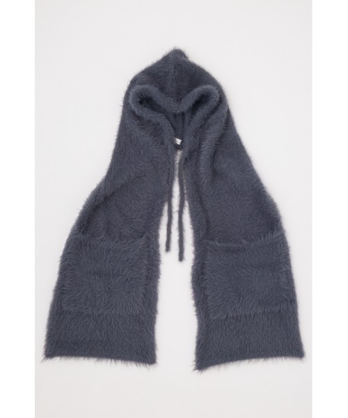 rienda（リエンダ）の「フード付きシャギーストール 秋服 冬服（ストール/ショール・レディース・グレー/ホワイト・FREE）」の7枚目の写真