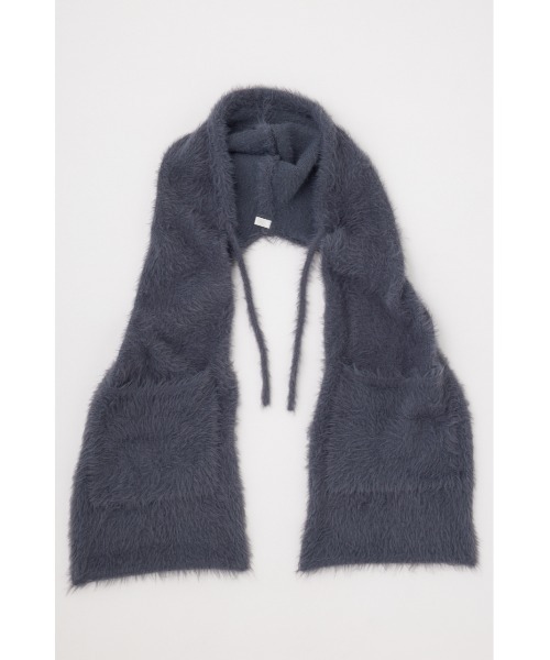 rienda（リエンダ）の「フード付きシャギーストール 秋服 冬服（ストール/ショール・レディース・グレー/ホワイト・FREE）」の8枚目の写真