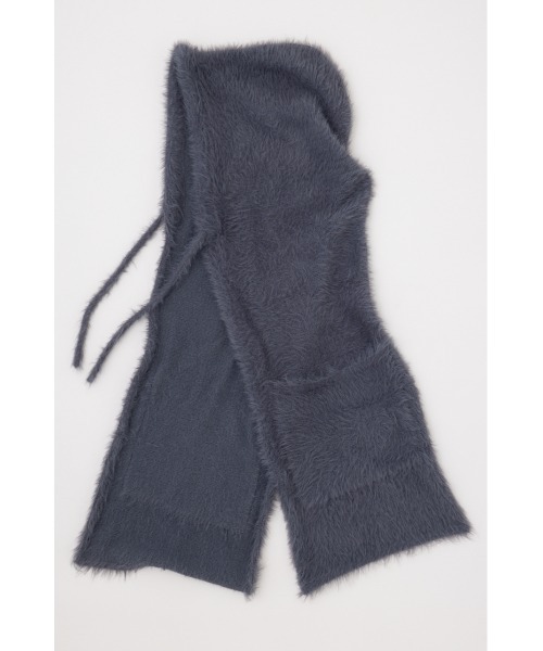 rienda（リエンダ）の「フード付きシャギーストール 秋服 冬服（ストール/ショール・レディース・グレー/ホワイト・FREE）」の9枚目の写真