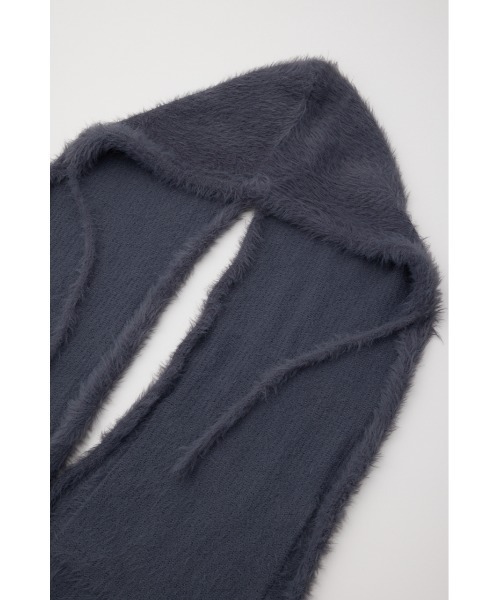 rienda（リエンダ）の「フード付きシャギーストール 秋服 冬服（ストール/ショール・レディース・グレー/ホワイト・FREE）」の10枚目の写真