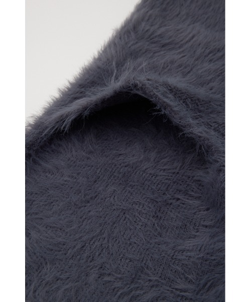 rienda（リエンダ）の「フード付きシャギーストール 秋服 冬服（ストール/ショール・レディース・グレー/ホワイト・FREE）」の3枚目の写真