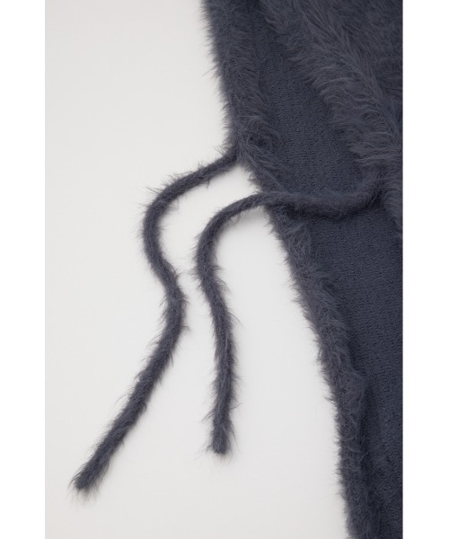 rienda（リエンダ）の「フード付きシャギーストール 秋服 冬服（ストール/ショール・レディース・グレー/ホワイト・FREE）」の4枚目の写真