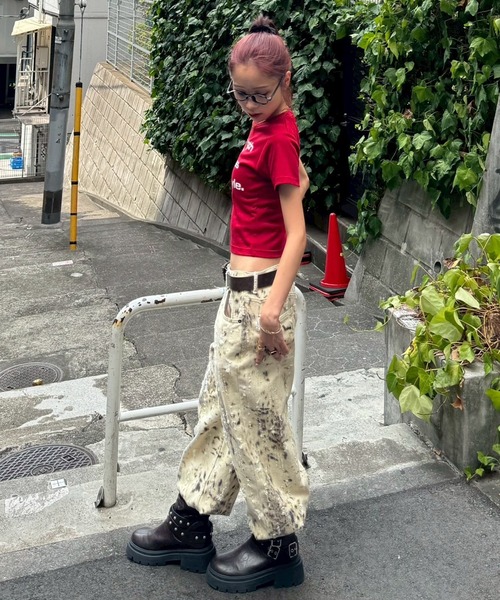 アニマルパターンJ/Wワイドストレートパンツ（その他パンツ）｜ACLENT