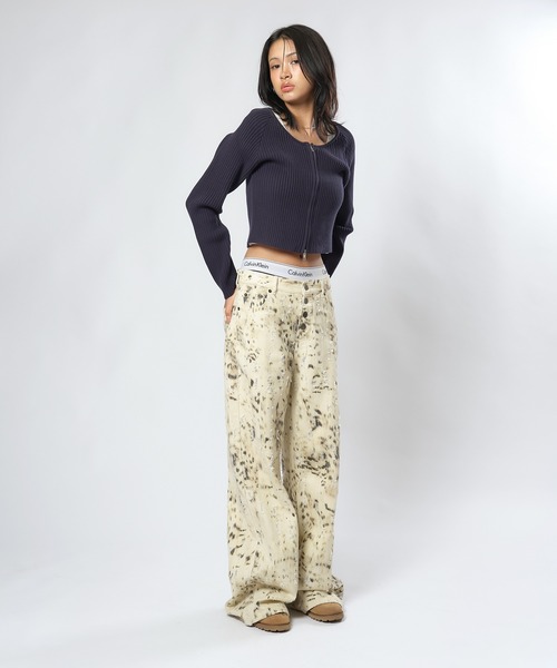 アニマルパターンJ/Wワイドストレートパンツ（その他パンツ）｜ACLENT