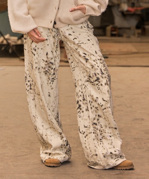 セール】アニマルパターンJ/Wワイドストレートパンツ（その他パンツ