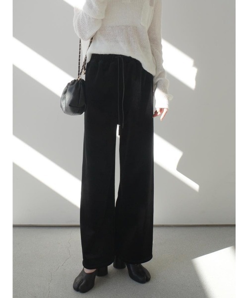 amel（エイメル）の「ベルベットロングパンツ（その他パンツ・レディース・ブラック・FREE）」の2枚目の写真