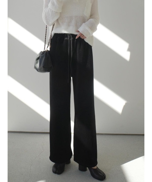 amel（エイメル）の「ベルベットロングパンツ（その他パンツ・レディース・ブラック・FREE）」の3枚目の写真