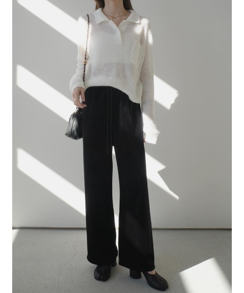 amel（エイメル）の「ベルベットロングパンツ（その他パンツ・レディース・ブラック・FREE）」の6枚目の写真