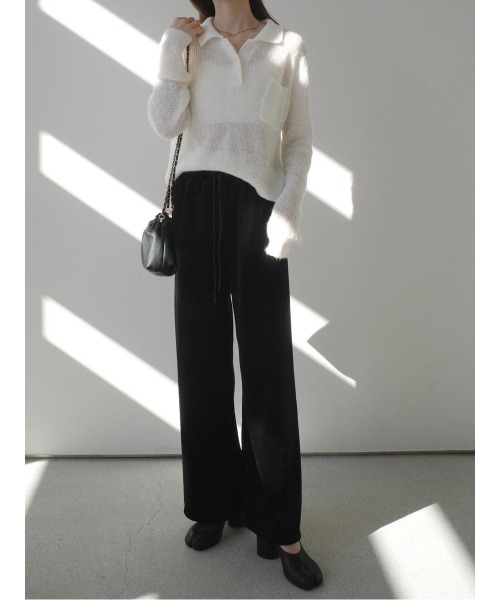 amel（エイメル）の「ベルベットロングパンツ（その他パンツ・レディース・ブラック・FREE）」の7枚目の写真