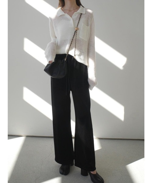 amel（エイメル）の「ベルベットロングパンツ（その他パンツ・レディース・ブラック・FREE）」の9枚目の写真