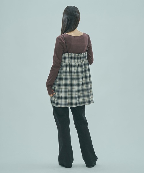 ROSE BUD(ローズバッド)の「CHECK STRAP CAMI(キャミソール・レディース・ブラウン/ブラック・ONE SIZE)」の16枚目の写真