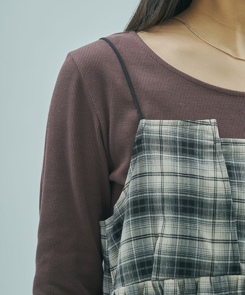 ROSE BUD(ローズバッド)の「CHECK STRAP CAMI(キャミソール・レディース・ブラウン/ブラック・ONE SIZE)」の18枚目の写真