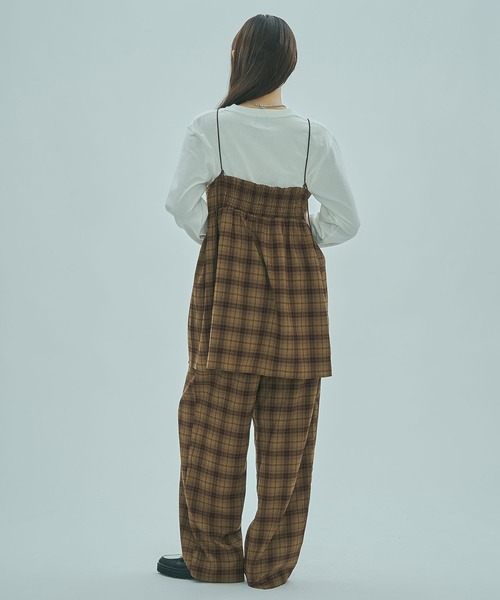 ROSE BUD(ローズバッド)の「CHECK STRAP CAMI(キャミソール・レディース・ブラウン/ブラック・ONE SIZE)」の8枚目の写真