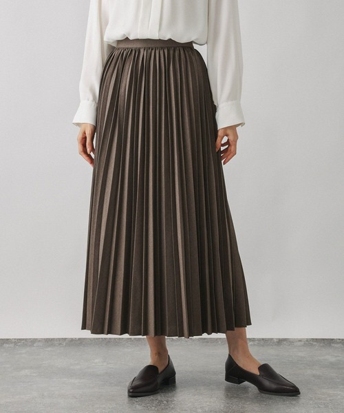 GLOBAL WORK（グローバルワーク）の「イージーケアプリーツスカート/593329（スカート・レディース・ベージュ系その他3/グレー系その他6/ブラック系その他/ダークブルー/グレー系その他7・SHORT/REGULAR）」の4枚目の写真
