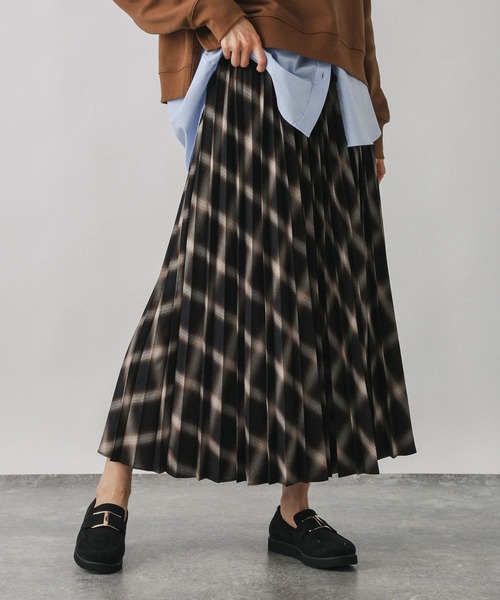 GLOBAL WORK（グローバルワーク）の「イージーケアプリーツスカート/593329（スカート・レディース・ベージュ系その他3/グレー系その他6/ブラック系その他/ダークブルー/グレー系その他7・SHORT/REGULAR）」の10枚目の写真