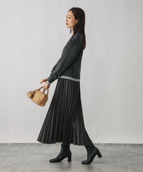 GLOBAL WORK（グローバルワーク）の「イージーケアプリーツスカート/593329（スカート・レディース・ベージュ系その他3/グレー系その他6/ブラック系その他/ダークブルー/グレー系その他7・SHORT/REGULAR）」の13枚目の写真