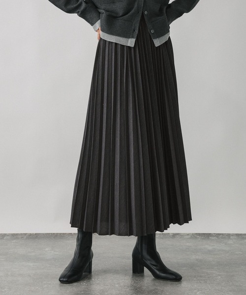 GLOBAL WORK（グローバルワーク）の「イージーケアプリーツスカート/593329（スカート・レディース・ベージュ系その他3/グレー系その他6/ブラック系その他/ダークブルー/グレー系その他7・SHORT/REGULAR）」の14枚目の写真