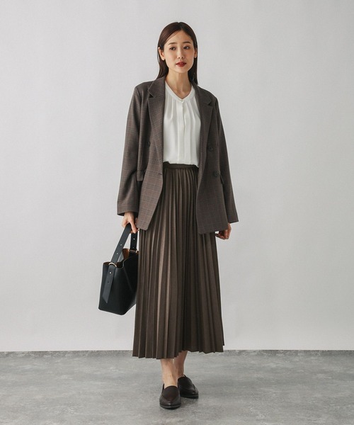 GLOBAL WORK（グローバルワーク）の「イージーケアプリーツスカート/593329（スカート・レディース・ベージュ系その他3/グレー系その他6/ブラック系その他/ダークブルー/グレー系その他7・SHORT/REGULAR）」の21枚目の写真