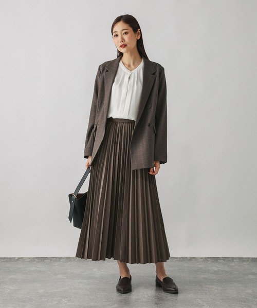 GLOBAL WORK（グローバルワーク）の「イージーケアプリーツスカート/593329（スカート・レディース・ベージュ系その他3/グレー系その他6/ブラック系その他/ダークブルー/グレー系その他7・SHORT/REGULAR）」の22枚目の写真