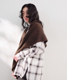 Shelly island | トライアングルウール混ニットショール(ストール/ショール)