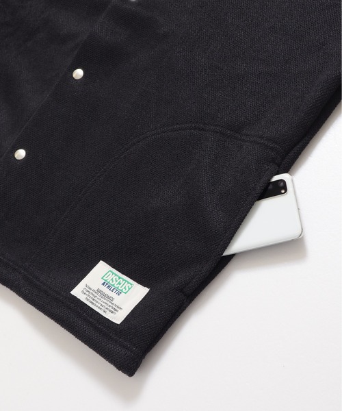 DISCUS ATHLETIC（ディスカス　アスレチック）の「【DISCUS ATHLETIC/ディスカス アスレチック】インレイ裏毛シャギーボンディング配色ノーカラージャケット（カーディガン/ボレロ・レディース・ブラック/グレー/ブルー・MEDIUM/LARGE）」の18枚目の写真