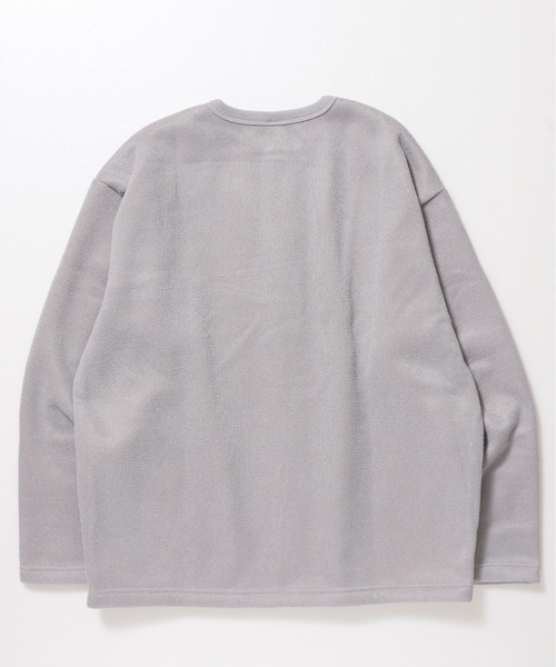 DISCUS ATHLETIC（ディスカス　アスレチック）の「【DISCUS ATHLETIC/ディスカス アスレチック】インレイ裏毛シャギーボンディング配色ノーカラージャケット（カーディガン/ボレロ・レディース・ブラック/グレー/ブルー・MEDIUM/LARGE）」の7枚目の写真