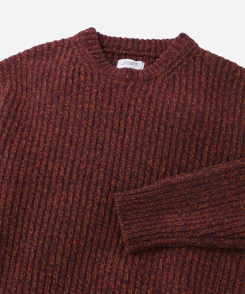Saturdays NYC（サタデーズ ニューヨークシティ ）の「Atkins Speckled Sweater（ニット/セーター・メンズ・ワイン/オフホワイト・L/M/XL/S）」の4枚目の写真