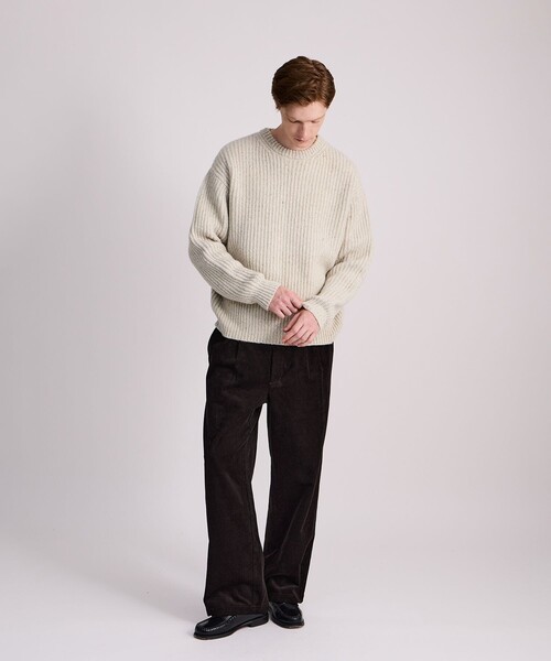 Saturdays NYC（サタデーズ ニューヨークシティ ）の「Atkins Speckled Sweater（ニット/セーター・メンズ・ワイン/オフホワイト・L/M/XL/S）」の9枚目の写真