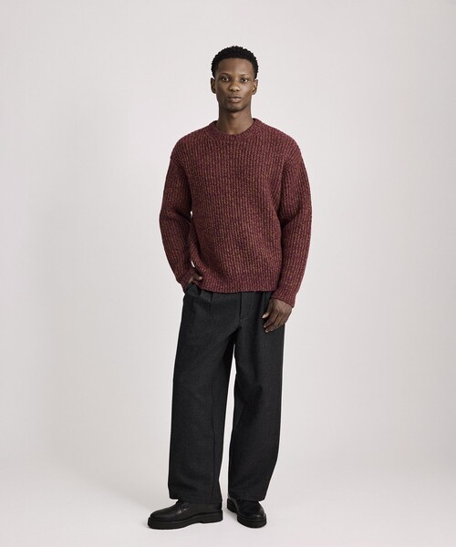 Saturdays NYC（サタデーズ ニューヨークシティ ）の「Atkins Speckled Sweater（ニット/セーター・メンズ・ワイン/オフホワイト・L/M/XL/S）」の10枚目の写真