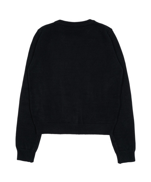 THECOLDESTMOMENT(ザコールデストモーメント)の「TCM mini logo knit cardigan (black)(カーディガン/ボレロ・レディース・その他・SMALL/MEDIUM)」の3枚目の写真