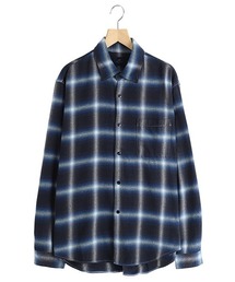 ARKnets（アークネッツ）の「REMI RELIEF NAVY LABEL / レミレリーフ ネイビーレーベル：オンブレネルチェックシャツ：RN29373074AK[STD]（シャツ/ブラウス）」
