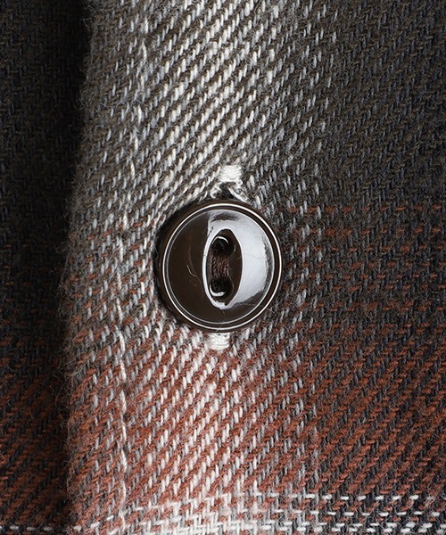 REMI RELIEF NAVY LABEL（レミレリーフネイビーレーベル）の「REMI RELIEF NAVY LABEL / レミレリーフ ネイビーレーベル：オンブレネルチェックシャツ：RN29373074AK[STD]（シャツ/ブラウス・メンズ・ネイビー/ブラック/ブラウン・M/L）」の14枚目の写真