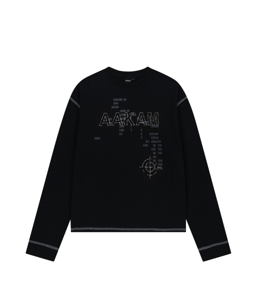 AAKAM(アーカム)の「Typography Long Sleeve (Black)(Tシャツ/カットソー・レディース・その他・1/2)」の1枚目の写真
