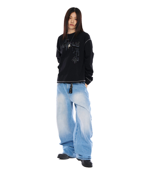 AAKAM(アーカム)の「Typography Long Sleeve (Black)(Tシャツ/カットソー・レディース・その他・1/2)」の6枚目の写真