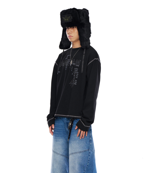 AAKAM(アーカム)の「Typography Long Sleeve (Black)(Tシャツ/カットソー・レディース・その他・1/2)」の9枚目の写真