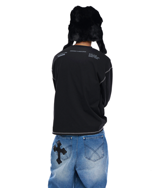 AAKAM(アーカム)の「Typography Long Sleeve (Black)(Tシャツ/カットソー・レディース・その他・1/2)」の11枚目の写真