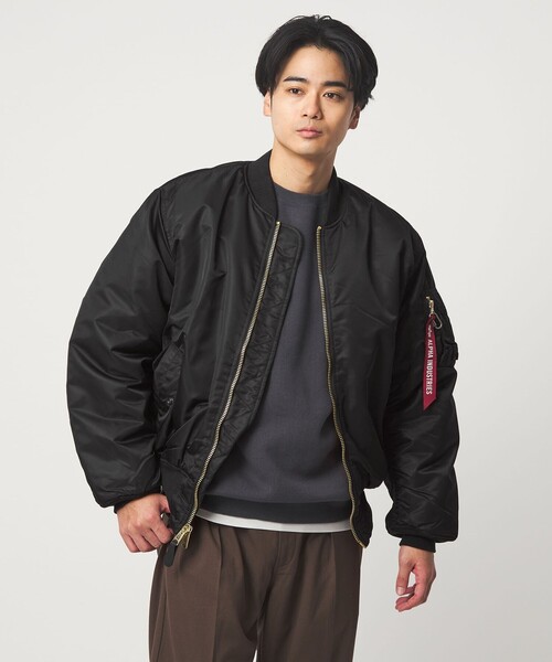 Alpha Industries（アルファインダストリーズ）の「＜ALPHA INDUSTRIES＞MA-1 CORE ジャケット ブルゾン（その他アウター・メンズ・ブラック/オリーブ・L）」の2枚目の写真