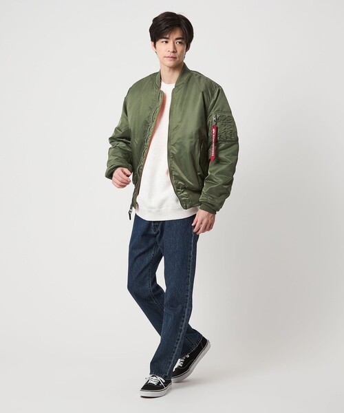Alpha Industries（アルファインダストリーズ）の「＜ALPHA INDUSTRIES＞MA-1 CORE ジャケット ブルゾン（その他アウター・メンズ・ブラック/オリーブ・L）」の3枚目の写真