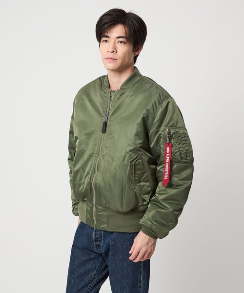 ALPHA INDUSTRIES МA1ジャケット⭐️ダークグリーン⭐️Lサイズ ALPHA INDUSTRIES Flight MA-1 Bomber Jacket Green Flyers Military