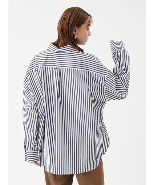 Mila Owen(ミラオーウェン)の「2WAYカシュクールーオーバーサイズシャツ(シャツ/ブラウス・レディース・ホワイト/ミント/ブルー/ピンク/ネイビー・1/0)」の8枚目の写真