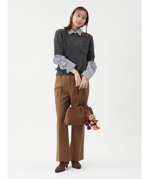 Mila Owen(ミラオーウェン)の「2WAYカシュクールーオーバーサイズシャツ(シャツ/ブラウス・レディース・ホワイト/ミント/ブルー/ピンク/ネイビー・1/0)」の16枚目の写真