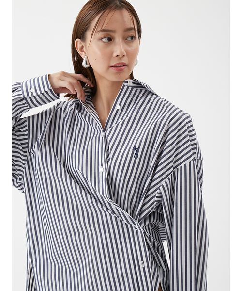 Mila Owen(ミラオーウェン)の「2WAYカシュクールーオーバーサイズシャツ(シャツ/ブラウス・レディース・ホワイト/ミント/ブルー/ピンク/ネイビー・1/0)」の19枚目の写真