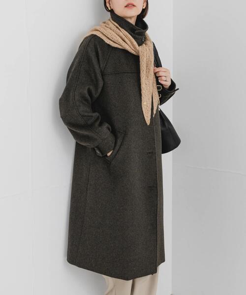 F by ROSSO(エフバイロッソ)の「F by ROSSO 『UR TECH』ビーバーステンカラーロングコート(ステンカラーコート・レディース・ブラック/ブラウン・FREE)」の22枚目の写真