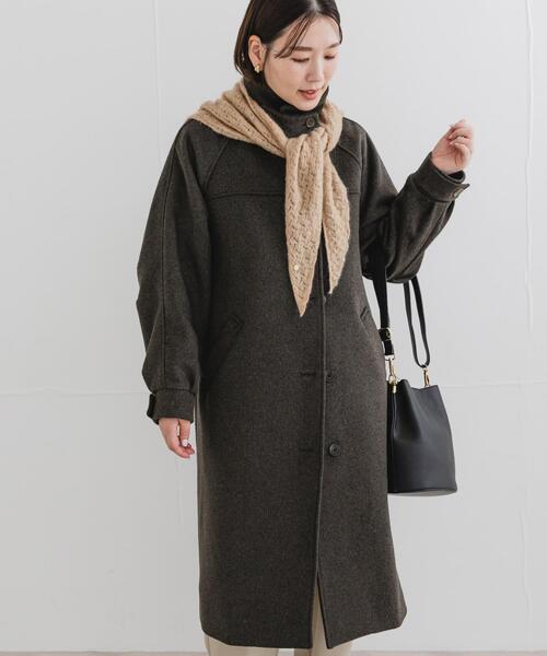 F by ROSSO(エフバイロッソ)の「F by ROSSO 『UR TECH』ビーバーステンカラーロングコート(ステンカラーコート・レディース・ブラック/ブラウン・FREE)」の21枚目の写真