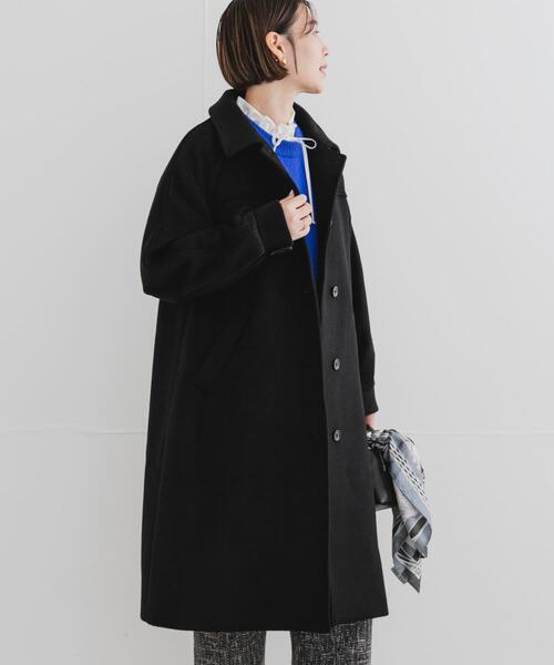 F by ROSSO(エフバイロッソ)の「F by ROSSO 『UR TECH』ビーバーステンカラーロングコート(ステンカラーコート・レディース・ブラック/ブラウン・FREE)」の7枚目の写真