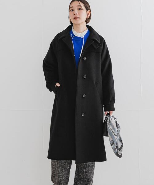 F by ROSSO(エフバイロッソ)の「F by ROSSO 『UR TECH』ビーバーステンカラーロングコート(ステンカラーコート・レディース・ブラック/ブラウン・FREE)」の6枚目の写真