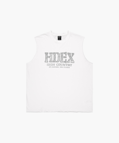 HDEX(エイチデックス)の「ブレイキングダメージスリーブレス (ホワイト)(Tシャツ/カットソー・メンズ・ホワイト・LARGE/X-LARGE/XX-LARGE/MEDIUM)」の2枚目の写真