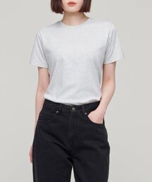 MUSINSA STANDARD WOMAN（ムシンサスタンダードウーマン）の「Women's Basic Crew Neck Short Sleeve T-Shirt [Melange Light Grey]（Tシャツ/カットソー）」